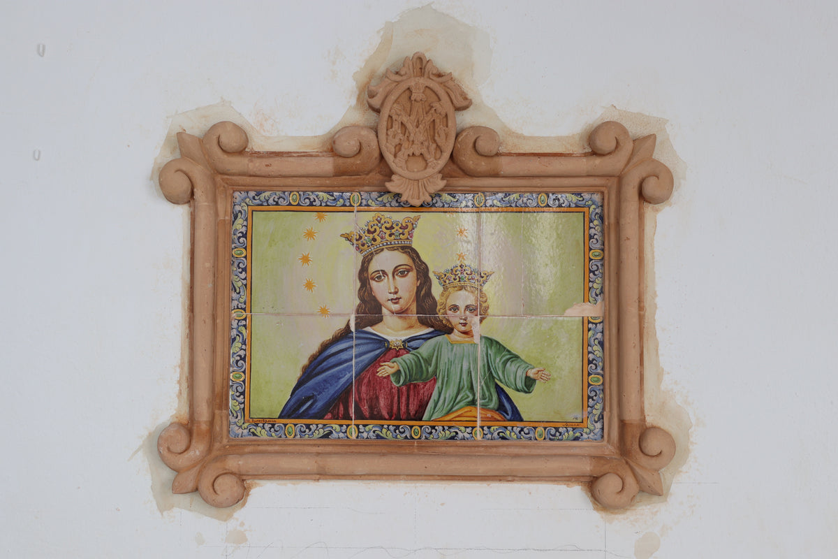Marco artesanal en ladrillo de barro cocido   "Mª Auxiliadora"