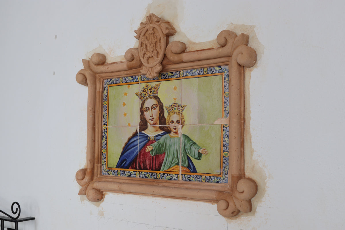 Marco artesanal en ladrillo de barro cocido   "Mª Auxiliadora"